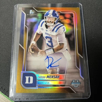 2025 Bowman U Chrome Darian Mensah True Gold Auto /50 - Image 1 of 3