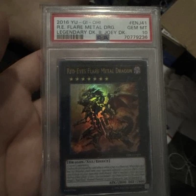 YuGiOh Legendary Deck 2 Red Eyes FLARE METAL DRAGON LDK2-ENJ41 PSA 10 POP 8 - Image 1 of 2