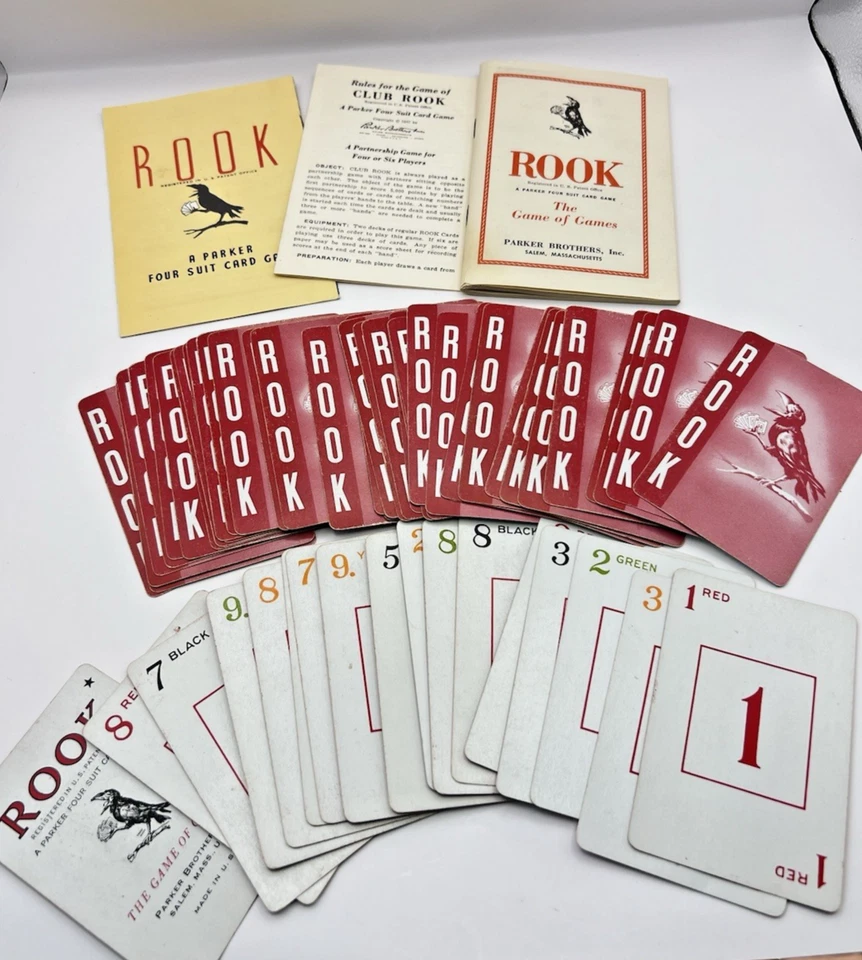 Vintage Rook Card Game Parker Brothers 1952 includes Instructions and Rule Books - Image 1 of 4