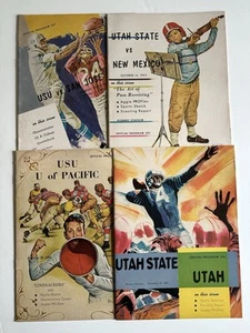 Lot of (4) Different 1963 Utah State College Football Programs - Picture 1 of 8