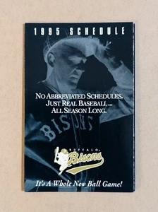 1995 Buffalo Bisons Baseball Pocket Schedule International League Frenchs - Picture 1 of 2