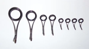 New Set 8 Fuji Silicon Carbide YSG Gunsmoke Spinning Fishing Rod Guides (25-8L) - Picture 1 of 3
