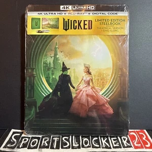 Wicked 4K+BLU-RAY+DIGITAL Steelbook Walmart Exclusive SHIPS TODAY NEW - IN HAND⚡ - Picture 1 of 6