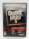 Guitar Hero 5 (Sony PlayStation 2, 2009) PS2 No Manual
