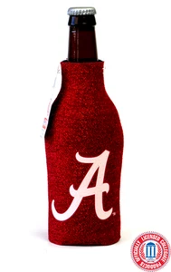 Alabama Crimson Tide Officially Licensed 12oz Neoprene Glitter Bottle Huggie - Picture 1 of 1