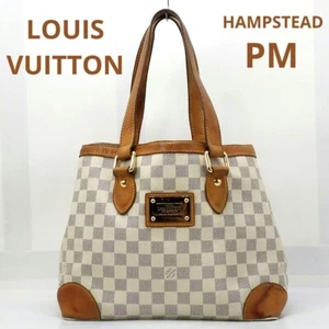 Louis Vuitton Damier Azur hampstead PM N51207 Handbag Tote Bag  F/S Japan - Picture 1 of 10