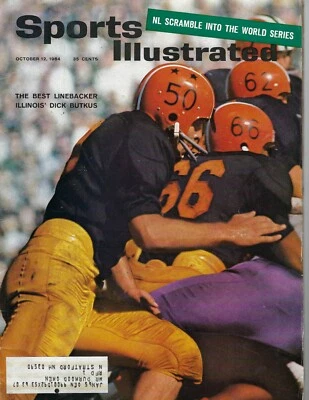 1964 10/12 Sports Illustrated revista fútbol americano Dick Butkus Univ. Illinois en muy buen estado Foto 1 de 4