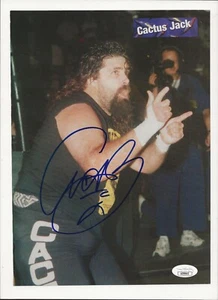 Mick Foley aka Cactus Jack SIGNED Mag pinup Photo #1 JSA COA WWE WWF Mankind - Picture 1 of 2