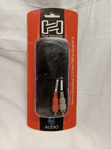 Hosa CMR-206 3.5 mm TRS to Dual RCA Stereo Breakout Cable, 6 Feet Black Audio - Picture 1 of 2