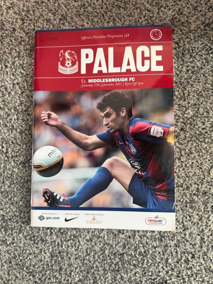 Crystal Palace  Home Programmes 2011-12  Choose From List - Image 1 of 1