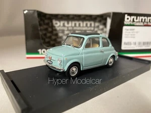 BRUMM 1/43 FIAT 500F TETTO CHIUSO CLOSED 1965 LIGHT BLUE ART. R455-16 - Picture 1 of 2