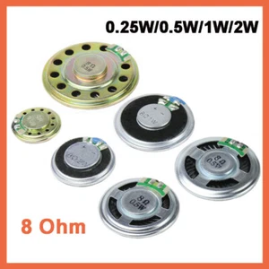 Small Speakers 8 Ohm 0.25W/0.5W/1W/2W Round Speaker Loudspeaker Various Sizes - Picture 1 of 9