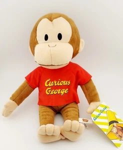 NUEVA 13" Curious George Peluche Mono Camisa Roja Juguete de Peluche Oficial de Fábrica - Imagen 1 de 7