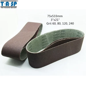 TASP 5PC 3 "x21" 75x533mm Correas de lijado 60 80 120 240 Correa de grano Lijadora Herramienta eléctrica - Imagen 1 de 4