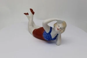 Figurine Bathing Beauty Sexy Art Deco-German Style Art Nouveau Style Porcelain - Zdjęcie 1 z 12