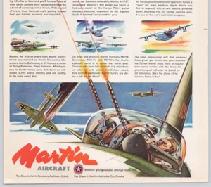 Plastic Bubble spells trouble enemy aircraft Martin Turret WWII Print Ad 1944 - Picture 1 of 6