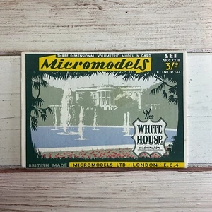 Micromodels Card Kit The White House Washington D.C SET ARC XXIII - Picture 1 of 2