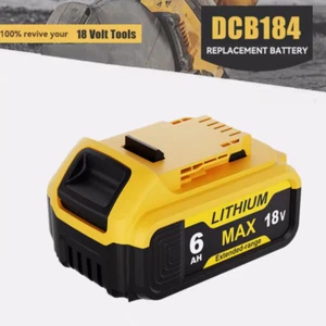 1Pack For DeWalt 20V 20 Volt Max XR 6.0AH Lithium Ion Battery DCB206-2 DCB200-2 - Picture 1 of 14