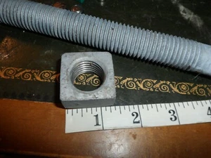 3/4 x 12" Bolt, Galvanized w/ 1 1/4" Square Nut - Picture 1 of 5