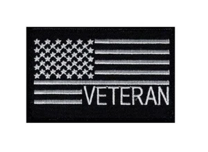 Veteran USA Bandiera ricamata ferro su toppa da cucire (3,5 x 2,25) - Foto 1 di 1
