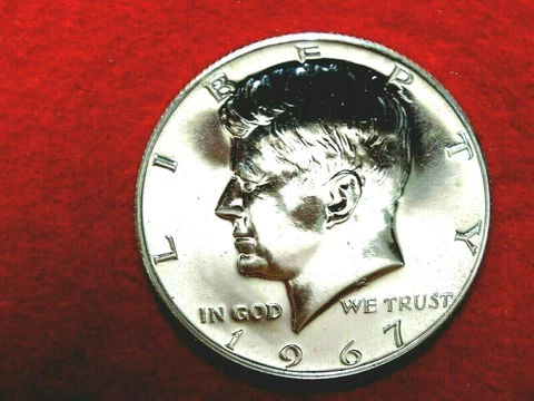 1967 KENNEDY SMS UNC+ 40% SILVER HALF DOLLAR   ITEM #58R Cover