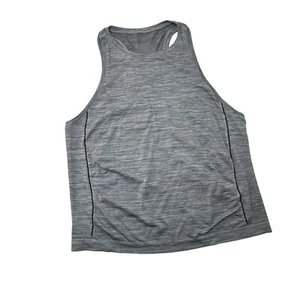 Camiseta sin mangas Fourlaps para mujer gris con logotipo de espalda cruzada cuello redondo XL $68 NUEVA CON ETIQUETAS - Imagen 1 de 8
