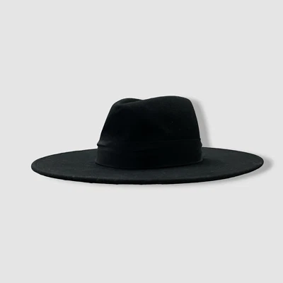 Sombrero para mujer Eugenia Kim banda de grosgrain de lana negra Harlowe Fedora talla OS Foto 1 de 4