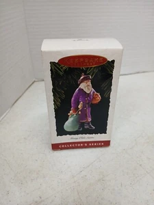 1995 Hallmark Andenken Merry Olde Santa Weihnachtsschmuck lila Gewand (gebraucht) - Bild 1 von 3