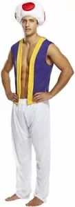 Herren Kröte Pilz Mann Super Mario Videospiel Kostüm Aladdin Kostüm - Bild 1 von 1