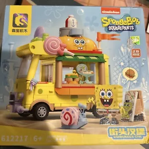 SpongeBob SquarePants Series Building Blocks Hamburger Car SpongeBob - Picture 1 of 2