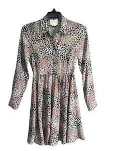 Mini abito donna Kate Spade NY stampa pop schiena arricciata manica lunga taglia 6 - Foto 1 di 16