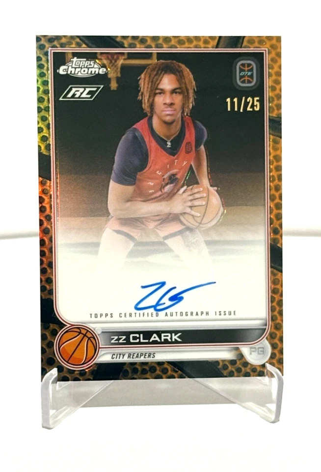 Auto #'d /25! ZZ Clark 2023 Topps Chrome OTE Basketball OTE Refractor #'d 11/25 - Image 1 of 2