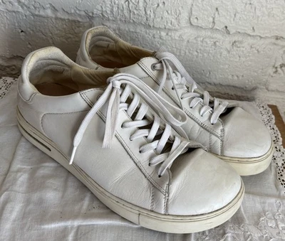 Birkenstock Bend Para Hombre Talla 10 EE. UU. 43 UE Zapatillas de Cuero Blanco Foto 1 de 4