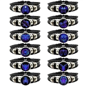 Pulsera signo zodiacal Spirit hecha a mano tejida multicapa 12 constelados - Imagen 1 de 24
