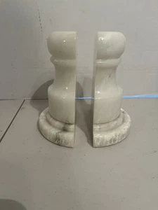 Vintage Buchstützen in Alabaster in Säulenform Made in Italy - Bild 1 von 3