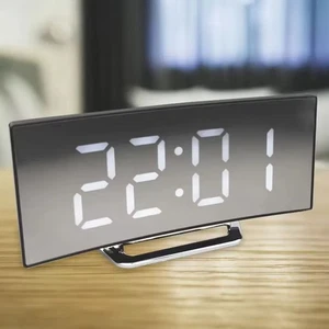 Bedside Digital Clock LED Display Desk Table Time Temperature Alarm Modern Decor - Picture 1 of 5