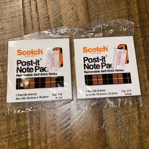 Vintage Post-it Note Pad Sealed NOS 50 Sheets 3x3  Wall Telephone Lot of 2 - Picture 1 of 5