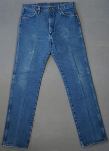 VH13411 *WRANGLER* 13MWZ MADE IN U.S.A. STRAIGHT LEG JEANS 34X36 (msr 31"x34.5") - Picture 1 of 6