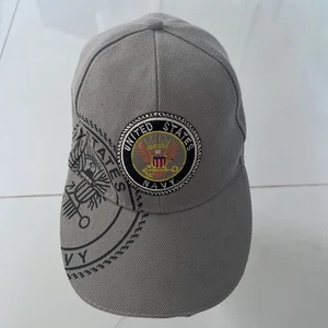 US Navy Baseball Cap mit besticktem Patch - grau - Bild 1 von 5