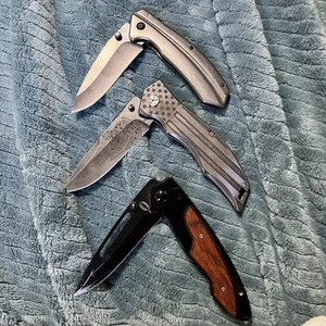 Pocket Knives Lot of 3 - MTech MX-A849AS / Kershaw 130BW / freebie - Picture 1 of 16