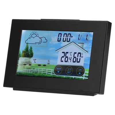 Weather Clock 12/24 Hour Display Digital Clock Temperature Humidity Test For - Image 1 of 4