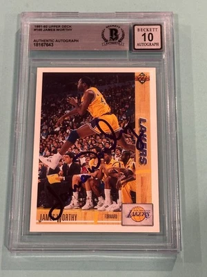 ДЖЕЙМС ДОСТОЙНЫЙ подписанный 1991-92 верхняя колода карта #146 Beckett (BAS) AUTO 10 - Изображение 1 из 2