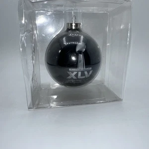Green Bay Packers Pittsburgh SteelersSuper Bowl XLV Glass Ornament Football - Picture 1 of 4