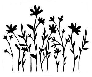 Really Great Stencils, Flower Garden 3 Stencil, 5 x6", Tall Flowers, Wildflowers - Picture 1 of 2