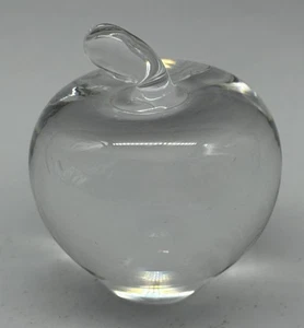 Tiffany & Co Crystal Clear Glass Apple Paperweight 1 lb 6 oz Figurine Sculpture - Picture 1 of 7