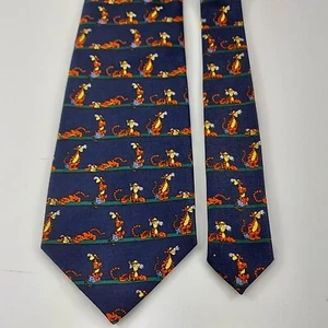Disney Necktie featuring Tigger - Navy Blue - Pooh by Exquisite Apparel - Picture 1 of 6