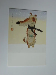 NUEVO ** Postal CONGELACIÓN Wolf Erlbruch AK PK invierno frío perro congelado - Imagen 1 de 4