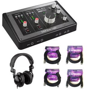 Solid State Logic SSL 2+ MKII - Audio Interface w/ Headphones, XLR & MIDI Cable - Picture 1 of 12