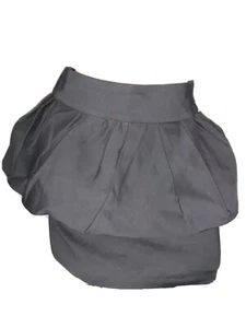 Zara Donna M/M Gonna Nera Bubble Peplum Matita Mini Carriera Cotone Elasticizzato Festa - Foto 1 di 4