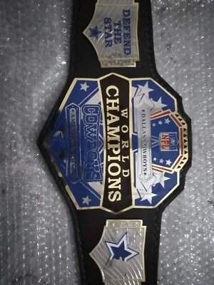 Nuevo cinturón de lucha libre de cuero del Campeonato Mundial de Fútbol Americano NFL Dallas Cowboys Foto 1 de 4
